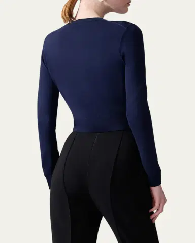 Carolina Herrera Crew-Neck Wool Cardigan | Thumbnail 3