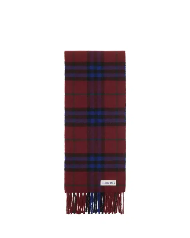 Fringed Check Cashmere Scarf