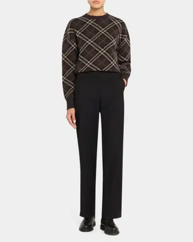 Burberry Gillian Check Wool-Cashmere Crewneck Sweater | Thumbnail 6 Burberry Gillian Check Wool-Cashmere Crewneck Sweater | Thumbnail 6