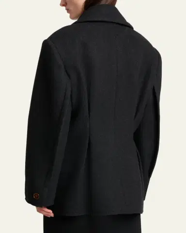 Lanvin Wool Oversized Double-Breasted Coat | Thumbnail 3 Lanvin Wool Oversized Double-Breasted Coat | Thumbnail 3