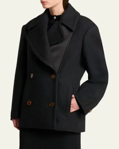 Lanvin Wool Oversized Double-Breasted Coat | Thumbnail 4 Lanvin Wool Oversized Double-Breasted Coat | Thumbnail 4