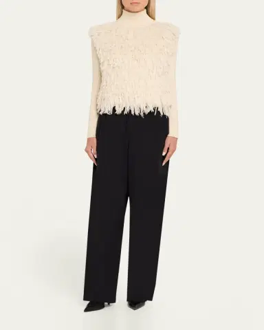 Brandon Maxwell The Chapin Furry Knit Turtleneck Sweater | Thumbnail 2