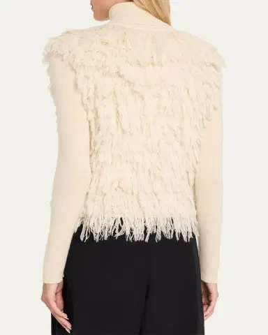 Brandon Maxwell The Chapin Furry Knit Turtleneck Sweater | Thumbnail 3