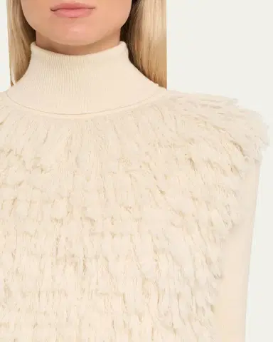 Brandon Maxwell The Chapin Furry Knit Turtleneck Sweater | Thumbnail 5