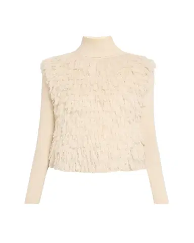 Brandon Maxwell The Chapin Furry Knit Turtleneck Sweater | Thumbnail 1