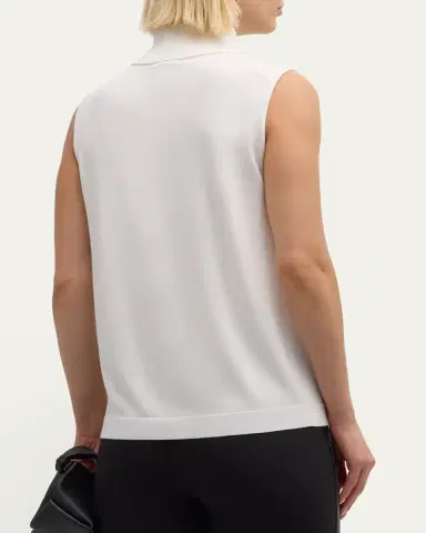Lafayette 148 New York Sleeveless Matte Crepe Turtleneck Pullover | Thumbnail 3 Lafayette 148 New York Sleeveless Matte Crepe Turtleneck Pullover | Thumbnail 3