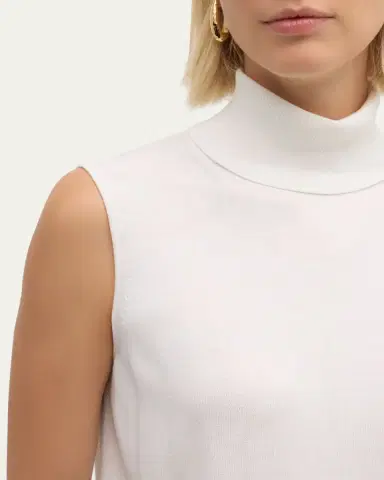 Lafayette 148 New York Sleeveless Matte Crepe Turtleneck Pullover | Thumbnail 5 Lafayette 148 New York Sleeveless Matte Crepe Turtleneck Pullover | Thumbnail 5