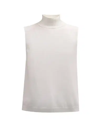 Lafayette 148 New York Sleeveless Matte Crepe Turtleneck Pullover | Thumbnail 1 Lafayette 148 New York Sleeveless Matte Crepe Turtleneck Pullover | Thumbnail 1
