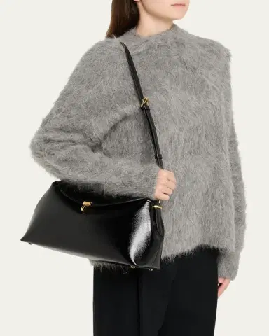 Toteme T-Lock Naplack Leather Top-Handle Bag | Thumbnail 2