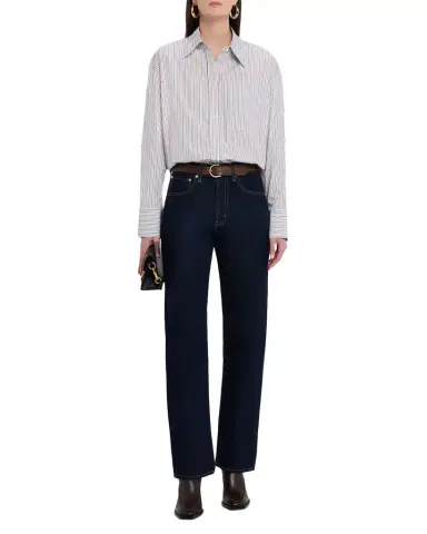 TWP Big Joe Striped Cotton Button-Front Shirt | Thumbnail 1