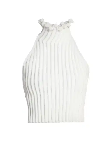 Alaïa Ribbed Knit Curled Trim Halter Top | Thumbnail 1 Alaïa Ribbed Knit Curled Trim Halter Top | Thumbnail 1
