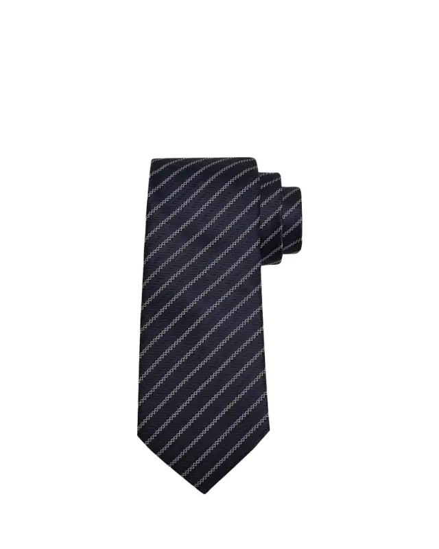 ZEGNA Men's Satin Diagonal Stripe Silk Tie
