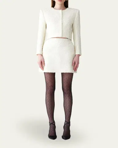 Carolina Herrera Embellished Collarless Crop Jacket | Thumbnail 2 Carolina Herrera Embellished Collarless Crop Jacket | Thumbnail 2