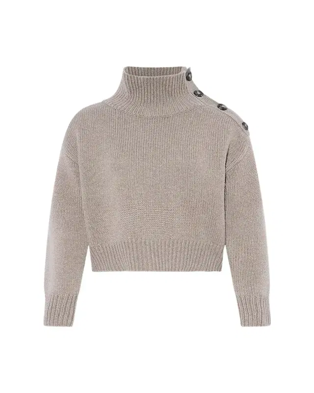 Yves Salomon Buttoned Wool-Cashmere Sweater