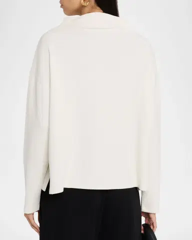 Eileen Fisher Missy Waffle-Knit Funnel-Neck Sweater | Thumbnail 2 Eileen Fisher Missy Waffle-Knit Funnel-Neck Sweater | Thumbnail 2