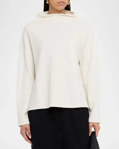 Eileen Fisher Missy Waffle-Knit Funnel-Neck Sweater | Thumbnail 3 Eileen Fisher Missy Waffle-Knit Funnel-Neck Sweater | Thumbnail 3
