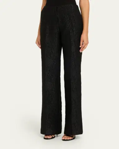Saloni Flute-B Rose Brocade Trousers | Thumbnail 4 Saloni Flute-B Rose Brocade Trousers | Thumbnail 4