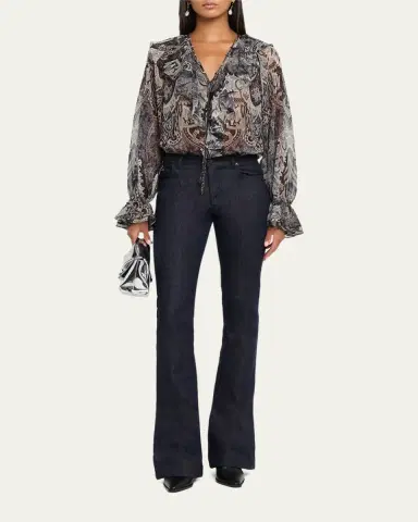 Kobi Halperin Locke Ruffle Tie-Neck Blouse | Thumbnail 2 Kobi Halperin Locke Ruffle Tie-Neck Blouse | Thumbnail 2