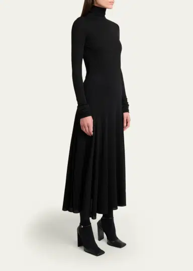 Alaïa Heart Cutout Turtleneck Long-Sleeve Maxi Dress | Thumbnail 4 Alaïa Heart Cutout Turtleneck Long-Sleeve Maxi Dress | Thumbnail 4