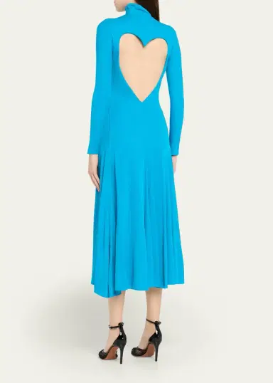 Alaïa Heart Cutout Turtleneck Long-Sleeve Maxi Dress | Thumbnail 7 Alaïa Heart Cutout Turtleneck Long-Sleeve Maxi Dress | Thumbnail 7
