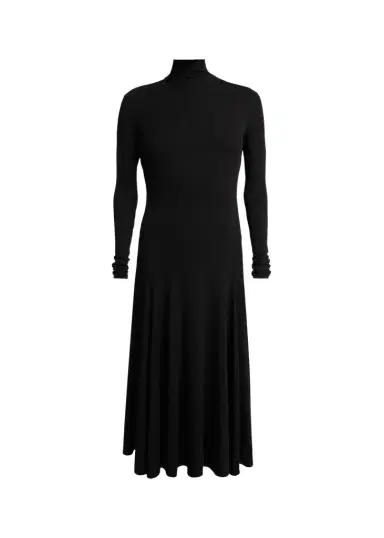 Alaïa Heart Cutout Turtleneck Long-Sleeve Maxi Dress | Thumbnail 1 Alaïa Heart Cutout Turtleneck Long-Sleeve Maxi Dress | Thumbnail 1