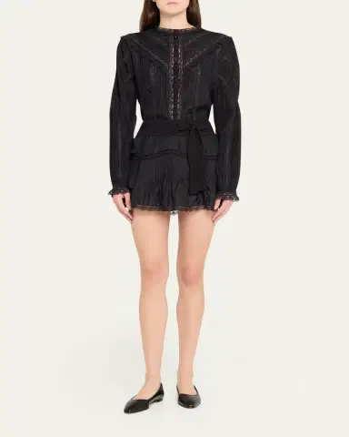 LoveShackFancy Aralina Silk Blouse | Thumbnail 2