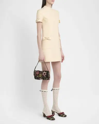Valentino Garavani Vain Floral Beaded Shoulder Bag | Thumbnail 4 Valentino Garavani Vain Floral Beaded Shoulder Bag | Thumbnail 4