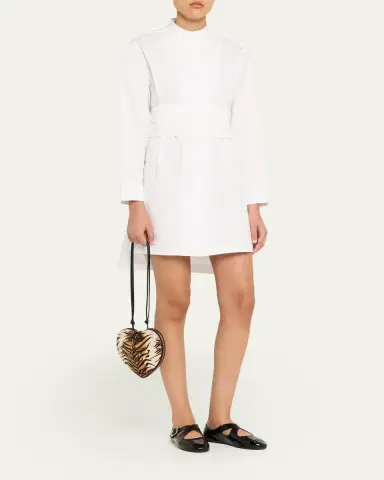 Alaïa Le Coeur Tiger-Print Calf Hair Crossbody Bag | Thumbnail 5