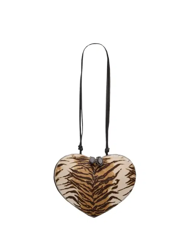 Le Coeur Tiger-Print Calf Hair Crossbody Bag