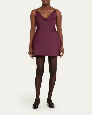 Marc Jacobs Satin Bow Mini Dress | Thumbnail 5