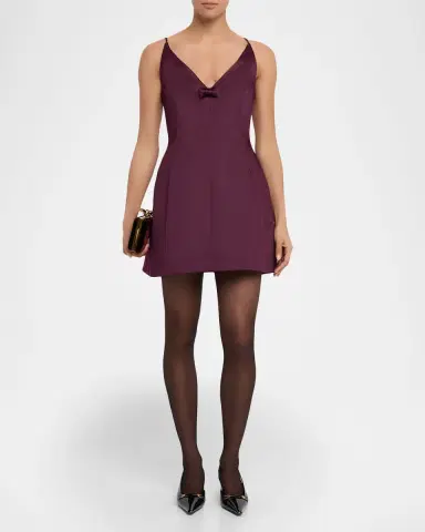 Marc Jacobs Satin Bow Mini Dress | Thumbnail 9