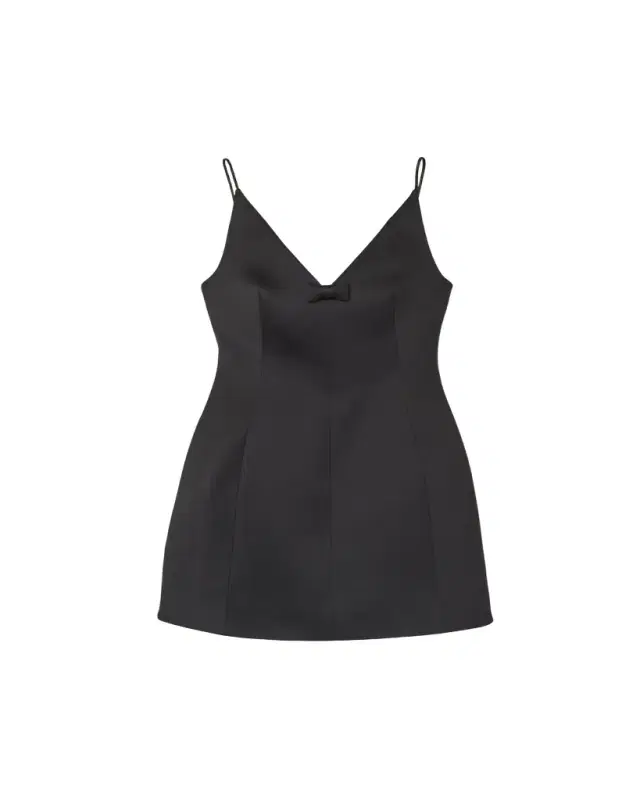 Satin Bow Mini Dress