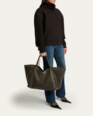 Saint Laurent Y Stitch Tote Bag in Calfskin Leather | Thumbnail 5 Saint Laurent Y Stitch Tote Bag in Calfskin Leather | Thumbnail 5
