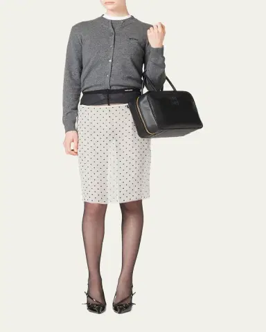 Miu Miu Cashmere Short-Sleeve Sweater | Thumbnail 2 Miu Miu Cashmere Short-Sleeve Sweater | Thumbnail 2