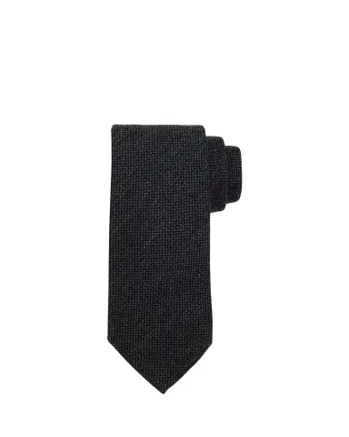 Zegna Men's Textured Wool and Silk Tie | Thumbnail 1