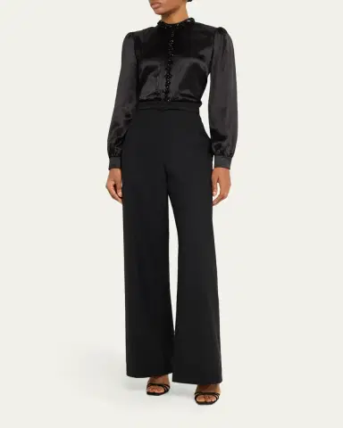 Oscar de la Renta Tailored Wide-Leg Pants | Thumbnail 2