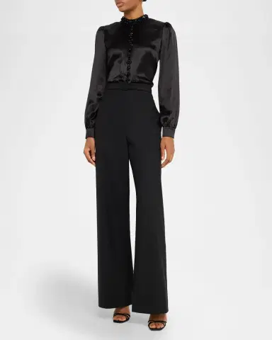 Oscar de la Renta Tailored Wide-Leg Pants | Thumbnail 6