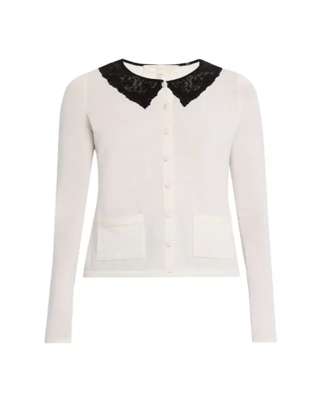 Lolani Wool Lace Collar Cardigan