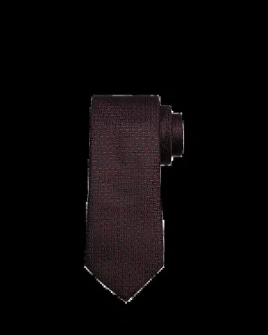 ZEGNA Men's Bicolor Basketweave Silk Tie | Thumbnail 2