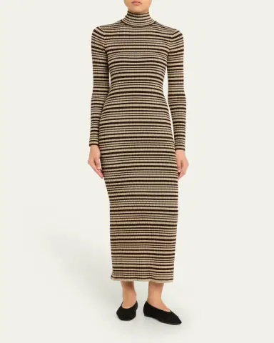 Nanushka Mirell Striped Knit Midi Dress | Thumbnail 2 Nanushka Mirell Striped Knit Midi Dress | Thumbnail 2