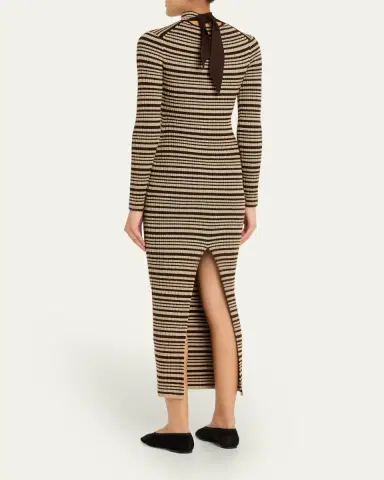 Nanushka Mirell Striped Knit Midi Dress | Thumbnail 3 Nanushka Mirell Striped Knit Midi Dress | Thumbnail 3