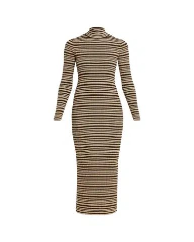 Nanushka Mirell Striped Knit Midi Dress | Thumbnail 1 Nanushka Mirell Striped Knit Midi Dress | Thumbnail 1