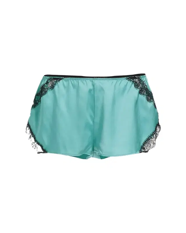 Kiki De Montparnasse Lace-Trim Silk Shorts