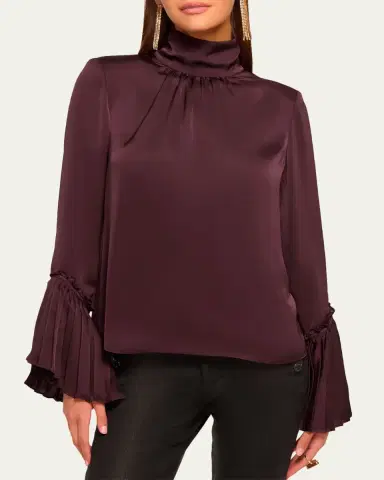 Ramy Brook Christy Ruffle-Cuff Blouse | Thumbnail 3