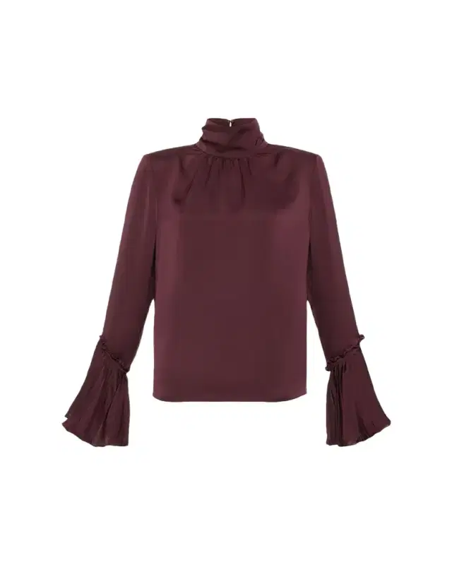 Ramy Brook Christy Ruffle-Cuff Blouse