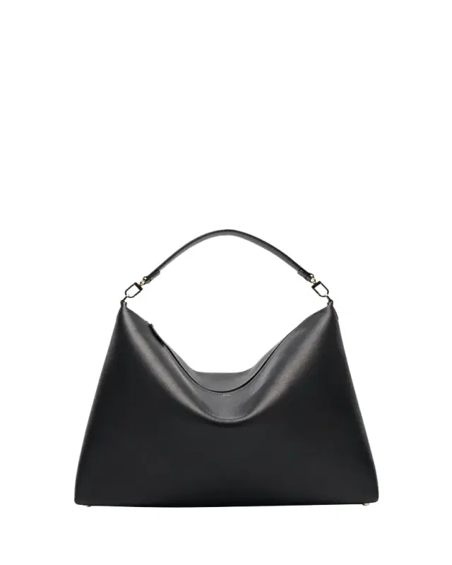 Bevel Slouchy Grain Leather Tote Bag