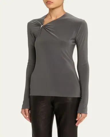 Grace Ling Claw Gathered Neck Long-Sleeve Top | Thumbnail 4 Grace Ling Claw Gathered Neck Long-Sleeve Top | Thumbnail 4
