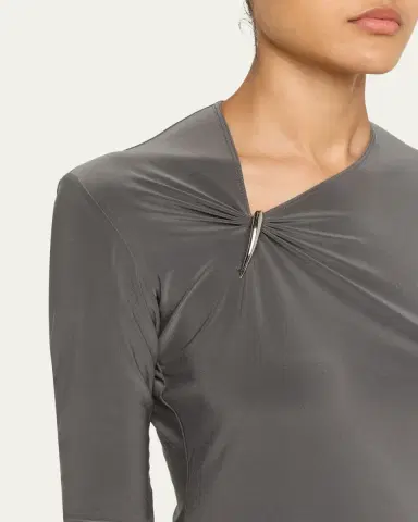 Grace Ling Claw Gathered Neck Long-Sleeve Top | Thumbnail 5 Grace Ling Claw Gathered Neck Long-Sleeve Top | Thumbnail 5