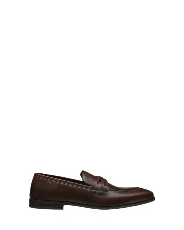 Men's Simon Crisscross Leather Penny Loafers