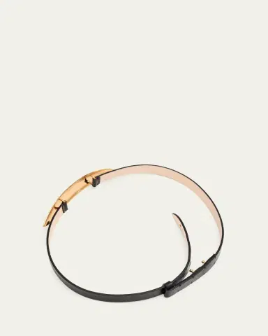 Déhanche Arp 24K Gold-Plated Metal & Leather Belt | Thumbnail 3